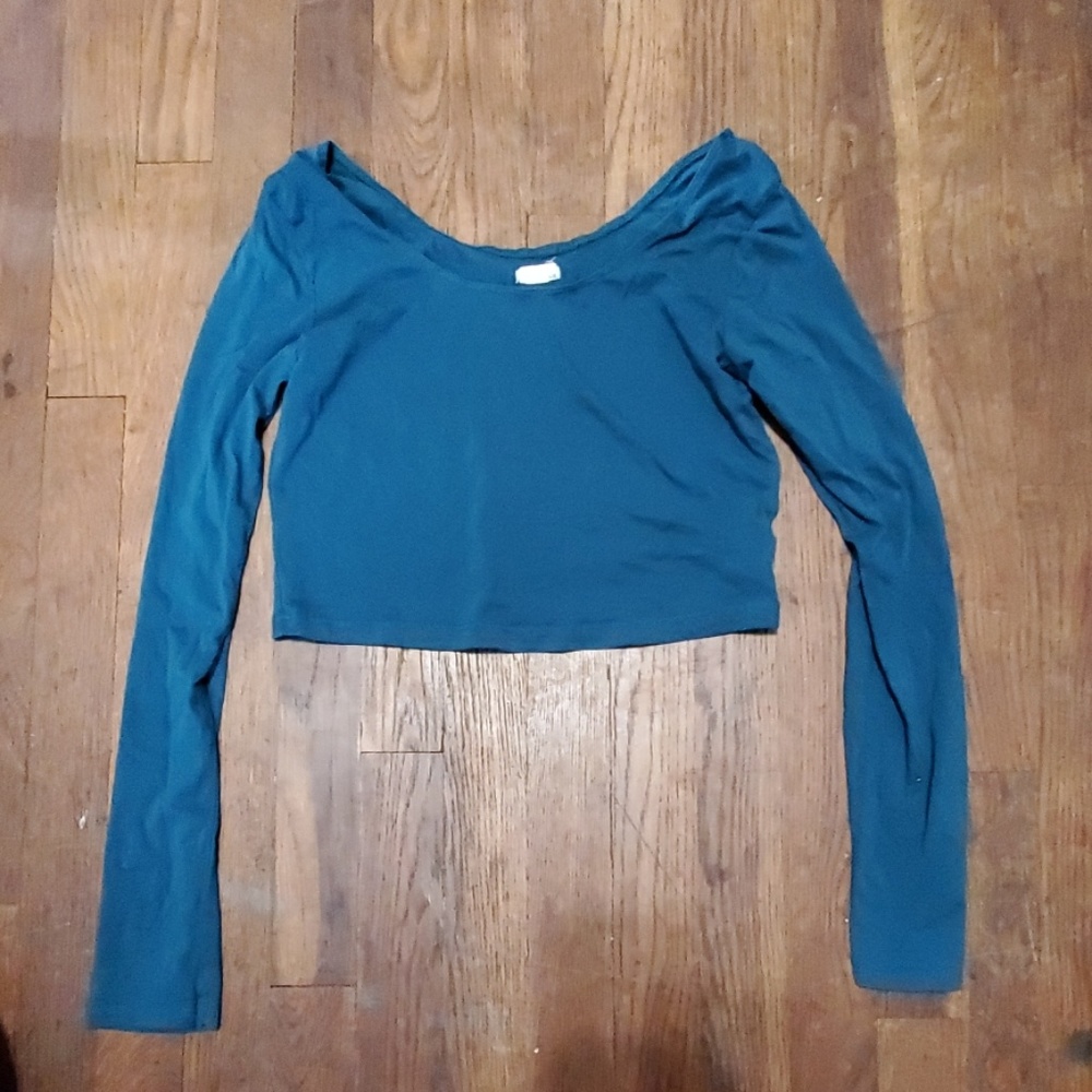Teal Crop Top